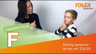 Logopädie Übung für Kinder – Lautbildung F [upl. by Alimac]