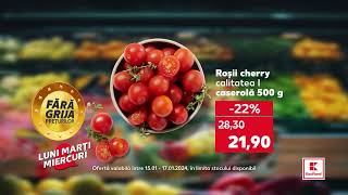 Oferta Kaufland din 1517 ianuarie  Roșii cherry zahăr și mozzarella [upl. by Adoh]