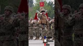 Parada Militar 2023 Himno del Regimiento Chacabuco del Batallón de la II División del Ejército [upl. by Ytitsahc]