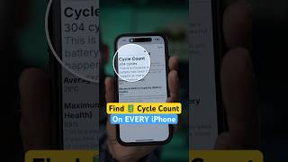 Battery Cycle Count on Every iPhone iphone ios apple [upl. by Desdamonna]