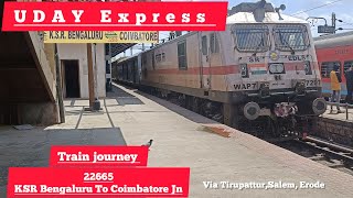 22665  KSR Bengaluru To Coimbatore Junction  UDAY Express  Train Journey [upl. by Anyat]