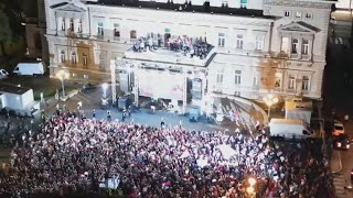 Novak Djokovic receives heros welcome in Serbia after winning US Opens [upl. by Nicky]