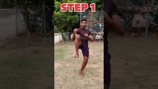 question mark kick🔥 unpredictable kick kickboxing karate [upl. by Ahsyek543]