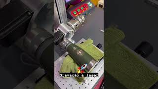 Gravação a laser em metal [upl. by Anialram]