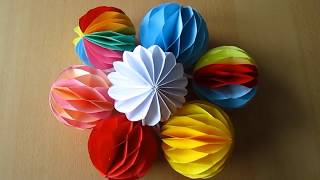 DIY DekoKugel aus Papier  Decoration ball paper [upl. by Nosredneh783]