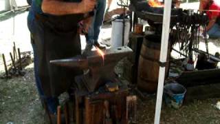 Lloyd Johnston forging at VieuxLongueuil Quebec Canada [upl. by Jacobba]