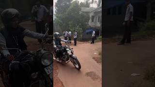 Girls driving skill boys expression 🤣 College life kerala royalenfield womenpower manasilaayo [upl. by Nnylear]