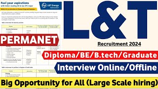 LampT Recruitment 2024  Permanent  DiplomaBEBtech  Job Vacancy 2024  LampT Jobs 2024  Mnc Jobs 🔥 [upl. by Niemad]