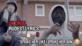 UK DRILL RUDEST LYRICS [upl. by Tewfik]