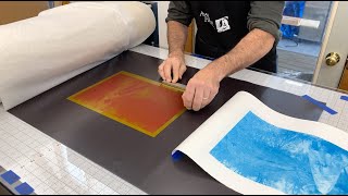 Part 2  Single take video of CMYK direct to plate photopolymer gravure [upl. by Rocray]