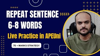 Repeat Sentence PTE  Lecture 02  How to Speak RS in APEUni apeuni ptespeaking repeatsentence [upl. by Etteuqal]