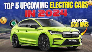 Top 5 Upcoming Electric Cars 2024  Electric Vehicles India [upl. by Kinney]