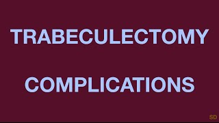 Glaucoma Session 29 Complications of Trabeculectomy [upl. by Servetnick]