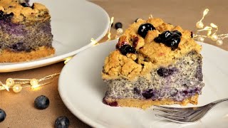 BLAUBEER MOHNKUCHEN MIT STREUSEL🫐 [upl. by Enytnoel722]