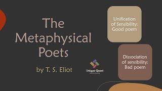 The Metaphysical Poets by T S Eliot PGTRB Unit 10 Explained in Tamil [upl. by Zingale]