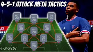 FIFA 22 451 ATTACK META CUSTOM TACTICS PRO FORMATION 451 [upl. by Attecnoc]