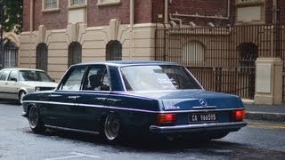 A RAINY DAY WITH THE BENZ  BAGGED W115 MERCEDES BENZ [upl. by Gasparo513]