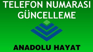 Anadolu Hayat Emeklilik Telefon Numarası Güncelleme Nasıl Yapılır [upl. by Yrroc]