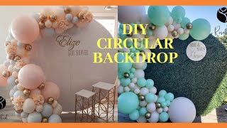 Circular backdrop DIY  Circular greenery backdrop DIY  DIY Round backdrop stand [upl. by Araminta]