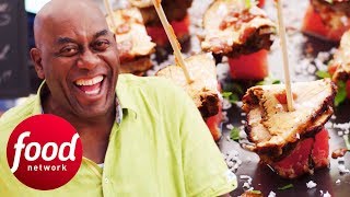 Ainsley Cooks Delicious Jerk Pork From Fresh Market Ingredients  Ainsleys Market Menu [upl. by Atsirtal106]