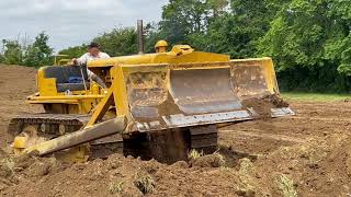 Classic Caterpillar bulldozers stripping topsoil at Sibbertoft [upl. by Hussein491]