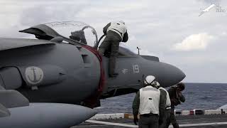 Insane US Harrier Pilot Flying in Middle of Ocean AV8B Harrier II [upl. by Briana]