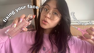 ASMR Fixing Your Face Fast Chaotic Personal Attention Triggers [upl. by Rahal]