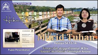 HIKMAT PAGI  Kamis 26 September 2024  Pdt Angga Prasetya MDiv [upl. by Eniamart431]