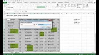 Use Conditional Formatting in Excel with Baseball Schedules [upl. by Yetsirhc]