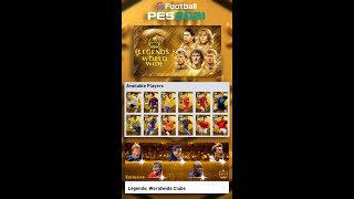 PES 2021 Mobile  LEGENDS  Worldwide Clubs Pack Opening [upl. by Aneeuqal]