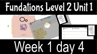 Fundations Level 2 Unit 1 Week 1 day 4 [upl. by Airreis269]