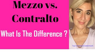 MezzoSoprano vs Contralto What is the Difference [upl. by Kulda]