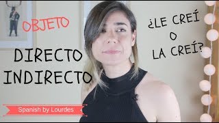 Complemento directo e indirecto Spanish lesson Clases de español [upl. by Trager]