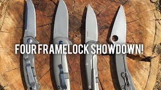 Top 4 Titanium Framelock EDC Flipper Pocket Knives Showdown [upl. by Thistle]