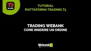 Come inserire un ordine  Trading Webank [upl. by Jeffry]