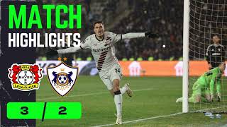 Bayer Leverkusen vs Qarabağ 3  2  Highlights and All Goals HD [upl. by Llerrehs114]