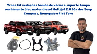 Vazamento de óleo nos motores diesel Multijet 20 16v do Jeep Compass Renegade e Fiat Toro [upl. by Ferwerda135]