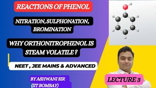 NITRATION BROMINATION amp SULPHONATION OF PHENOL ALCOHOLS PHENOLS amp ETHERS CLASS 12 CHEMISTRY [upl. by Ynnos]