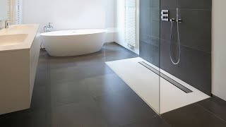 Walk in Shower Trays with End Linear Drain • Wetrooms Design Ltd [upl. by Oriane]