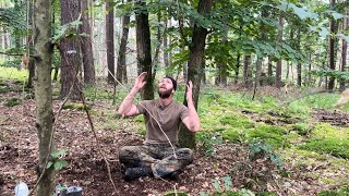 Bushcraft Beginner Simple Regenbeschäftigung und kleine Einblicke meiner Anfänge wald natur [upl. by Whale]