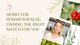 Herbs For Perimenopause Finding The Right Match For You [upl. by Merridie]