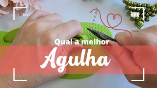 Qual AGULHA usar para fazer chinelos decoradoschinelosbordados diy artesanato [upl. by Treve123]