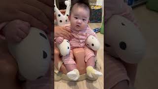 DeeDeeChocoDay 136Cute Baby in Bumbo Seat 🧸 [upl. by Ynnelg]