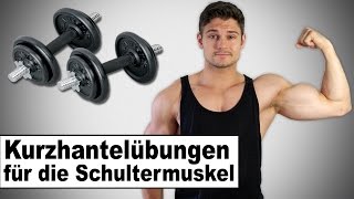 Schultertraining 3 wichtige Kurzhantel Übungen  effektives Fitness Training zuhause [upl. by Enilrem]