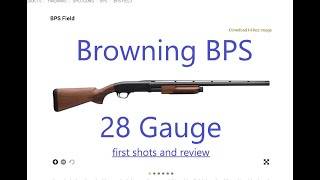 Browning BPS 28 Gauge Unboxing First Shots Review [upl. by Aldin]