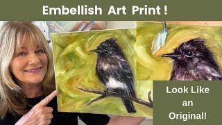 Embellish Your Art Print to Look Like An Original Painting EmbellishArt diycrafts [upl. by Perr889]