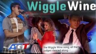 the wiggle wine song extraordinary all the judges dancer along got talent show [upl. by Neirda345]