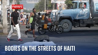 Haiti Unrest Bodies left on street as violence continues [upl. by Alohcin246]