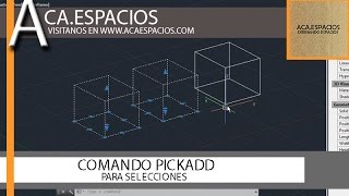 COMANDO PICKADD  AUTOCAD [upl. by Annehs789]