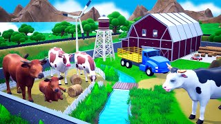 Cow Farm  Fun Farm Cows  Cow Farm Diorama 3D Cartoons  Funny Animals Videos 2022 [upl. by Sadick]